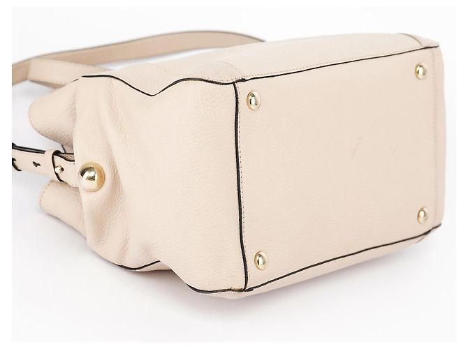 Chloé Borsa Tote 2-Way in pelle di vitello beige - vista 12