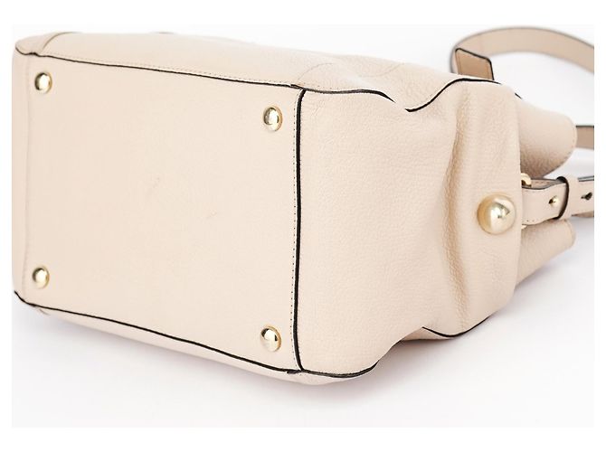 Chloé Borsa Tote 2-Way in pelle di vitello beige - vista 13