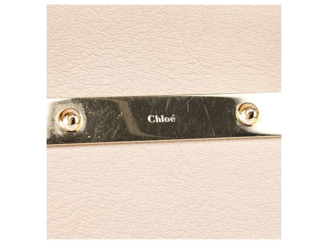Chloé Borsa Tote 2-Way in pelle di vitello beige - vista 6