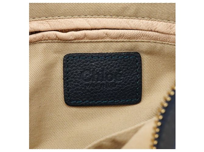 Chloé Borsa Paraty 2-Way in pelle blu navy - vista 15
