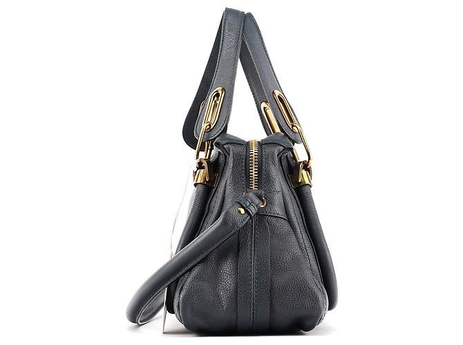 Chloé Borsa Paraty 2-Way in pelle blu navy - vista 2