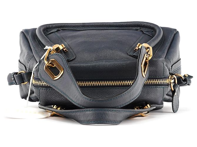 Chloé Borsa Paraty 2-Way in pelle blu navy - vista 4