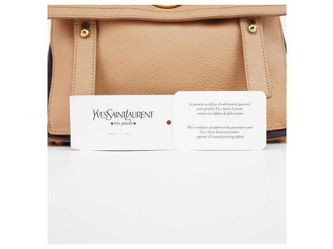 Yves Saint Laurent 283761 Borsa 2-Way Muse Two in pelle Beige Brown - vista 13