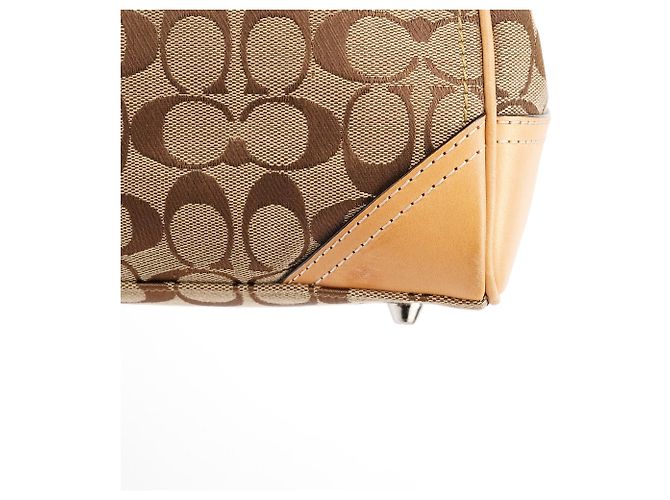 Coach Borsa Tote Hamptons Signature Beige Tan 8K06 - vista 11