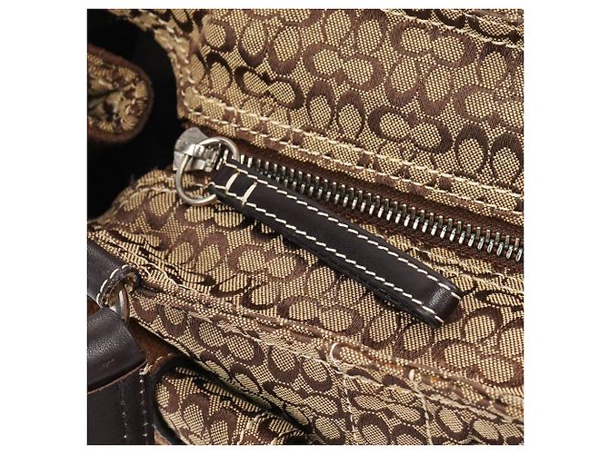 Coach Borsa Tote Soho Signature 3646 Beige Brown - vista 13