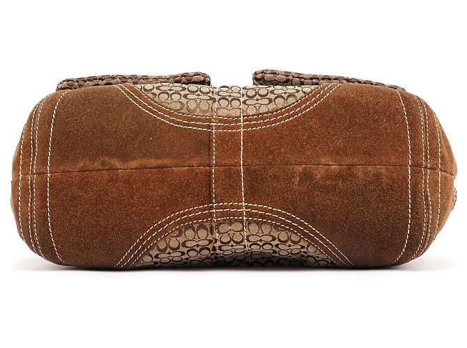Coach Borsa Tote Soho Signature 3646 Beige Brown - vista 4