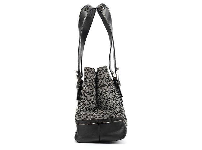 Coach Borsa Tote Soho Signature Grey Black F10927 - vista 2