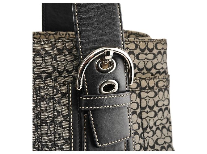 Coach Borsa Tote Soho Signature Grey Black F10927 - vista 5