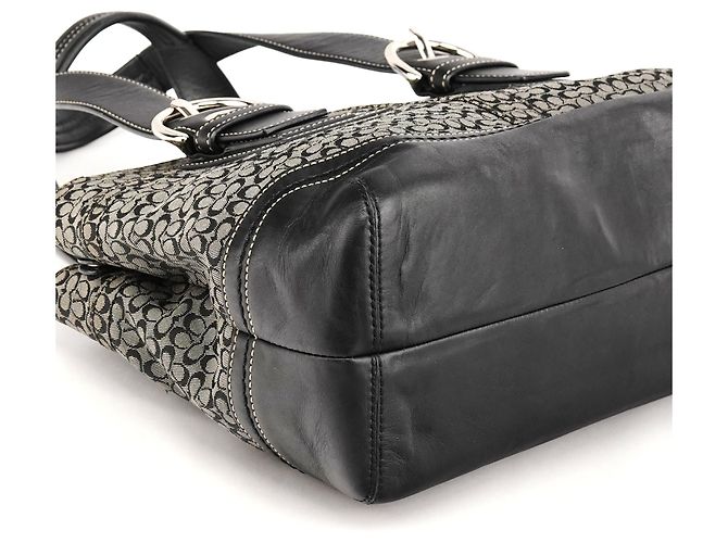 Coach Borsa Tote Soho Signature Grey Black F10927 - vista 6