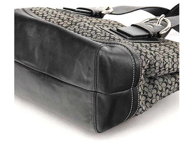 Coach Borsa Tote Soho Signature Grey Black F10927 - vista 7