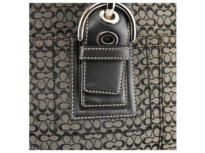 Coach Borsa Tote Soho Signature Grey Black F10927 - vista 9