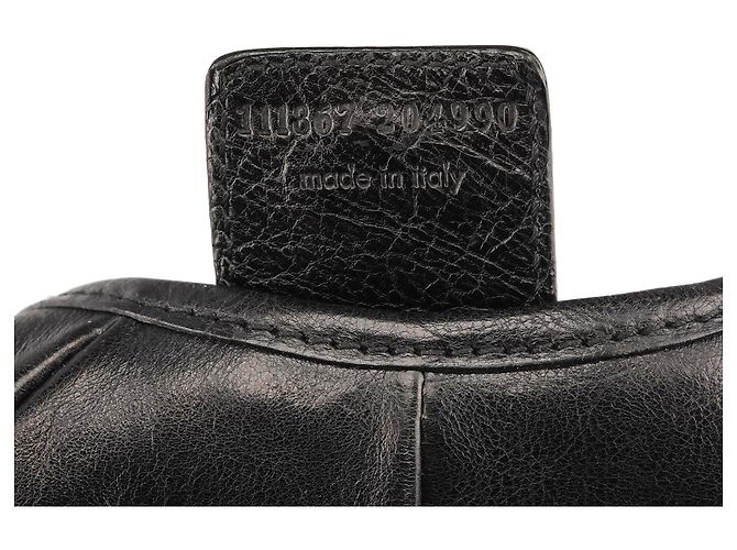 Yves Saint Laurent Borsa Mini Mombasa 2002 in pelle nera - vista 11
