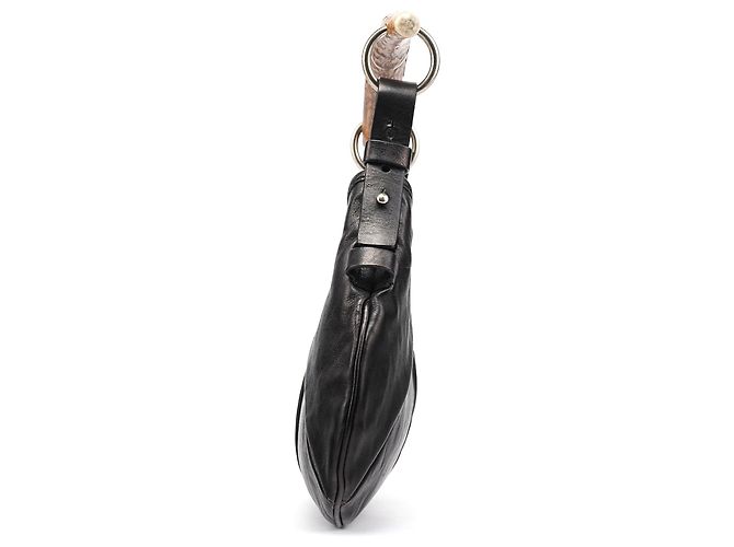 Yves Saint Laurent Borsa Mini Mombasa 2002 in pelle nera - vista 2