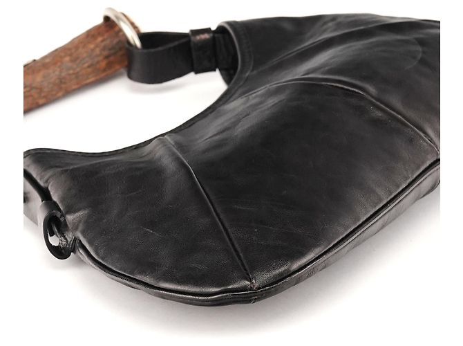 Yves Saint Laurent Borsa Mini Mombasa 2002 in pelle nera - vista 5