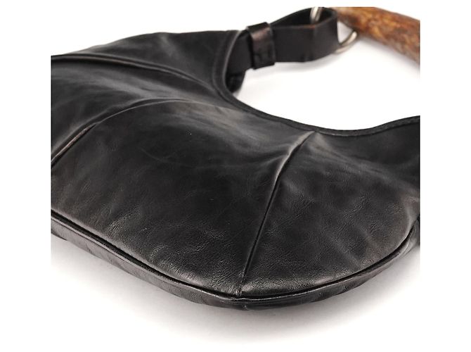 Yves Saint Laurent Borsa Mini Mombasa 2002 in pelle nera - vista 6