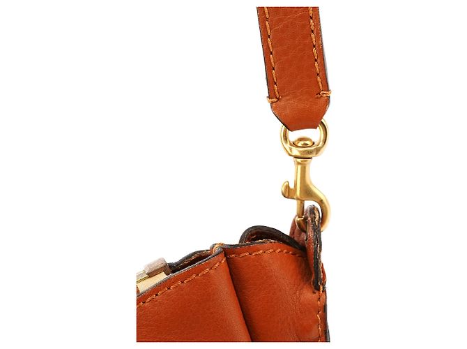 Chloé Borsa Marcie 2-Way in pelle marrone chiaro - vista 12