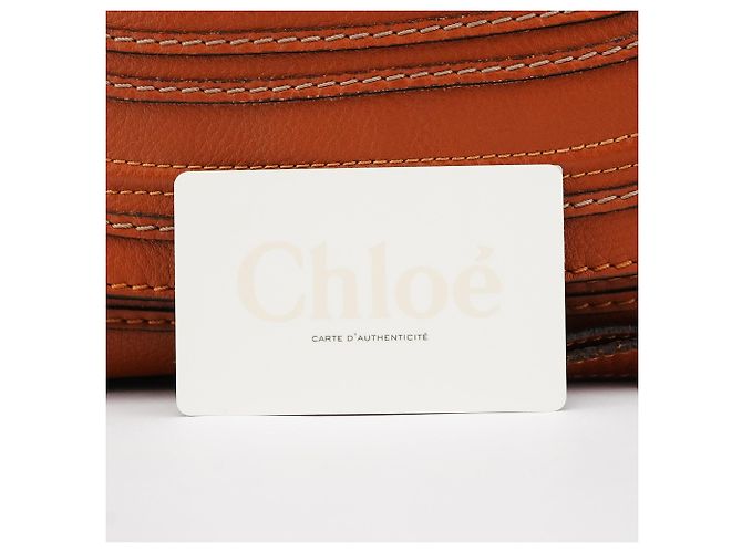 Chloé Borsa Marcie 2-Way in pelle marrone chiaro - vista 14