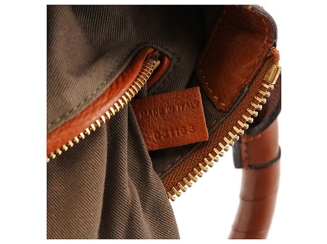 Chloé Borsa Marcie 2-Way in pelle marrone chiaro - vista 17