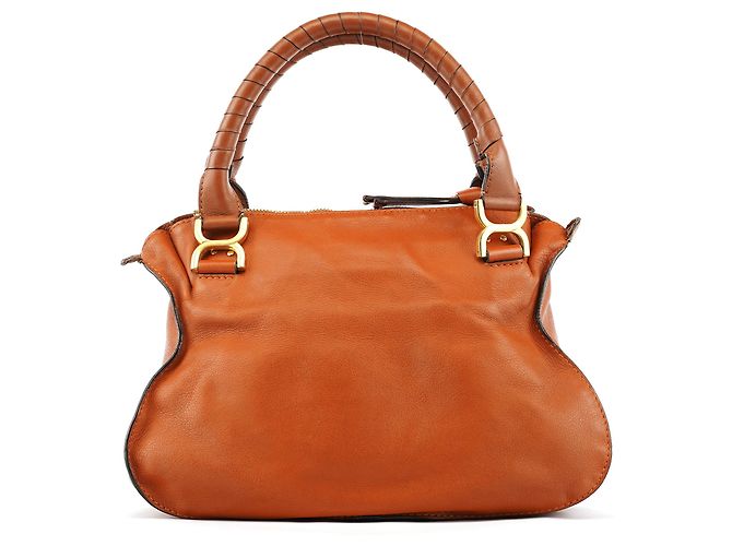 Chloé Borsa Marcie 2-Way in pelle marrone chiaro - vista 3