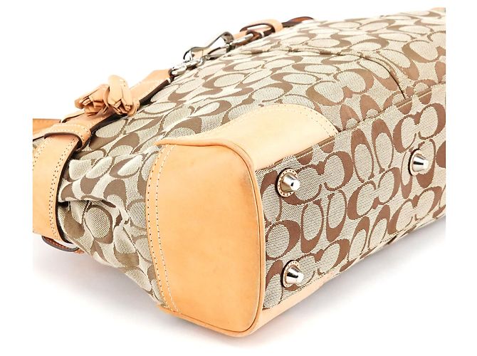 Coach Borsa Tote Signature F08K07 Beige Tan - vista 10