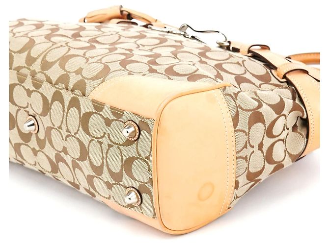 Coach Borsa Tote Signature F08K07 Beige Tan - vista 11
