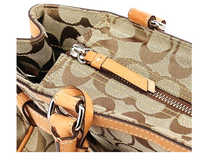 Coach Borsa Tote Signature F08K07 Beige Tan - vista 13