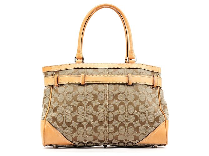 Coach Borsa Tote Signature F08K07 Beige Tan - vista 3