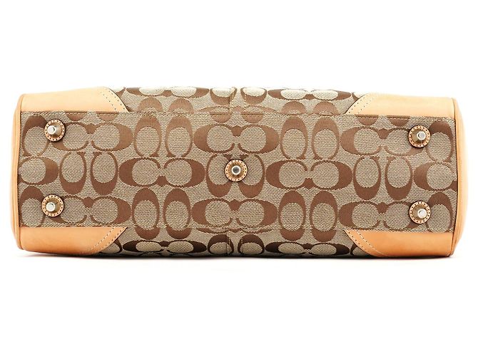 Coach Borsa Tote Signature F08K07 Beige Tan - vista 4
