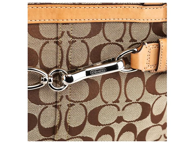 Coach Borsa Tote Signature F08K07 Beige Tan - vista 5