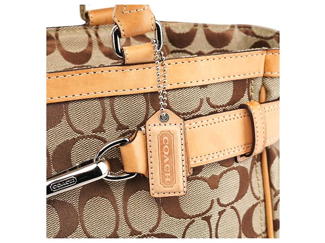 Coach Borsa Tote Signature F08K07 Beige Tan - vista 6