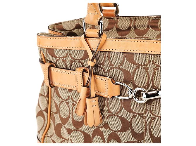 Coach Borsa Tote Signature F08K07 Beige Tan - vista 7