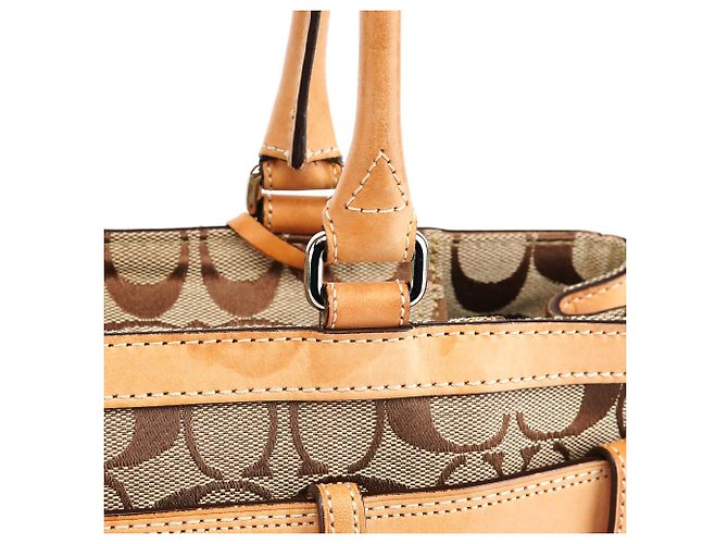 Coach Borsa Tote Signature F08K07 Beige Tan - vista 8