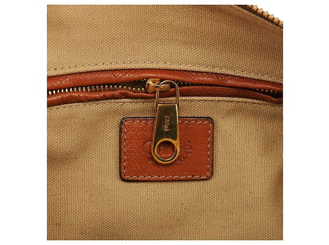 Chloé Borsa a tracolla Marcie in pelle marrone chiaro - vista 14