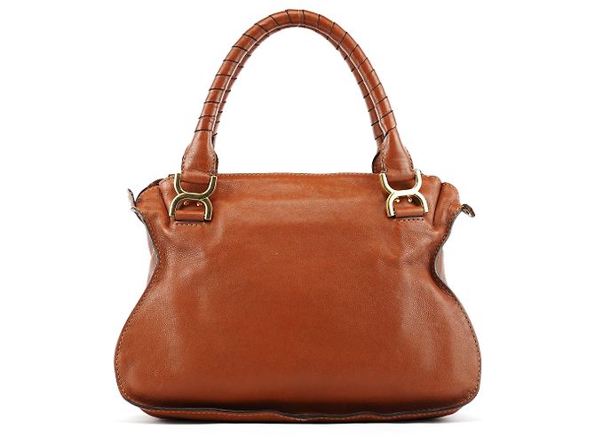 Chloé Borsa a tracolla Marcie in pelle marrone chiaro - vista 3