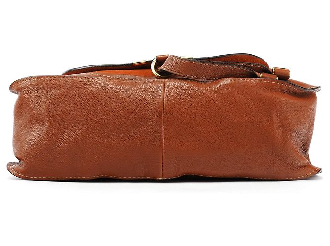 Chloé Borsa a tracolla Marcie in pelle marrone chiaro - vista 5