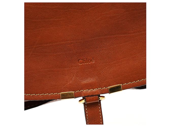 Chloé Borsa a tracolla Marcie in pelle marrone chiaro - vista 6