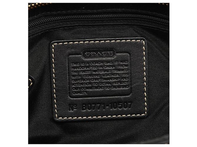 Coach 10507 Borsa Tote Hamptons in tela Signature nera - vista 11