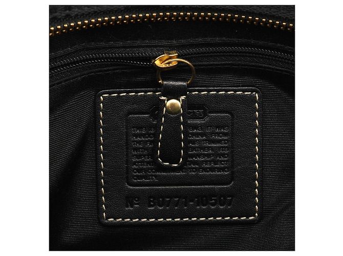 Coach 10507 Borsa Tote Hamptons in tela Signature nera - vista 12