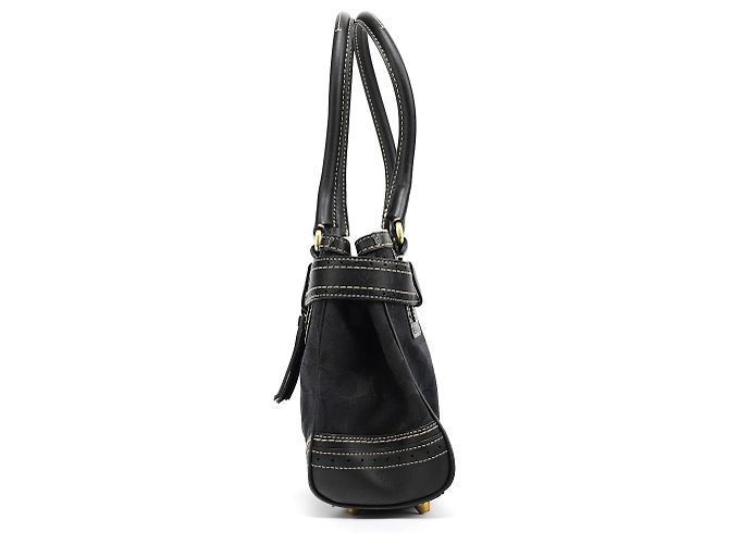 Coach 10507 Borsa Tote Hamptons in tela Signature nera - vista 2