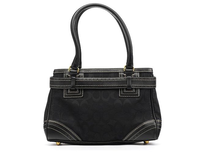 Coach 10507 Borsa Tote Hamptons in tela Signature nera - vista 3