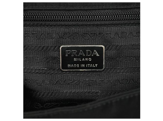 Prada Borsa Tessuto Metal nera con manico superiore - vista 11