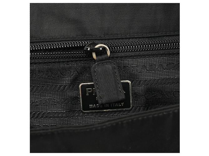 Prada Borsa Tessuto Metal nera con manico superiore - vista 12