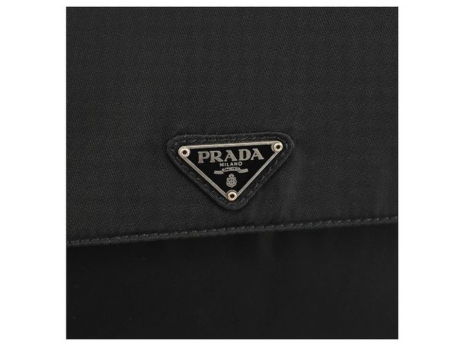Prada Borsa Tessuto Metal nera con manico superiore - vista 6