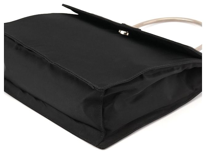 Prada Borsa Tessuto Metal nera con manico superiore - vista 9