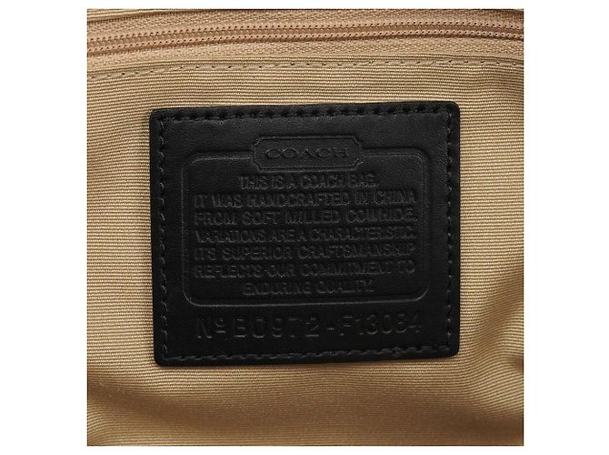 Coach Borsa Tote Hamptons in pelle martellata nera F13084 - vista 12