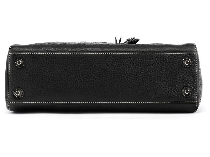 Coach Borsa Tote Hamptons in pelle martellata nera F13084 - vista 4