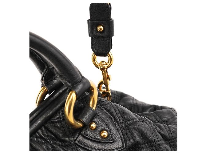 Marc Jacobs Borsa Stam 2-Way in pelle trapuntata nera - vista 13