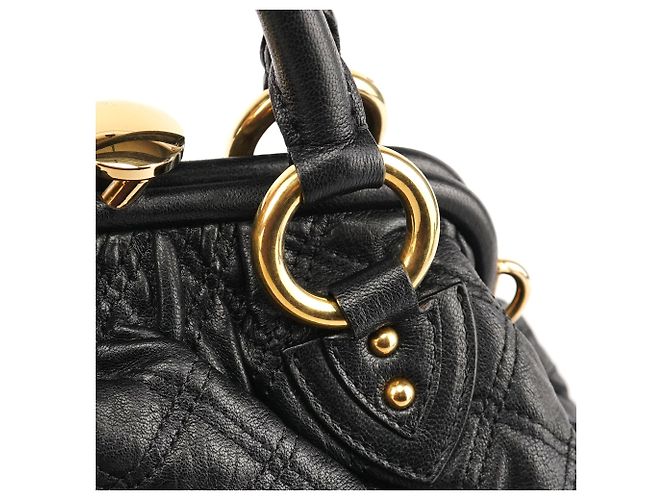 Marc Jacobs Borsa Stam 2-Way in pelle trapuntata nera - vista 9