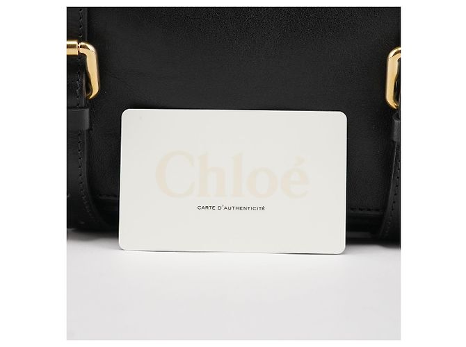 Chloé Borsa Tote Edith in pelle nera - vista 12
