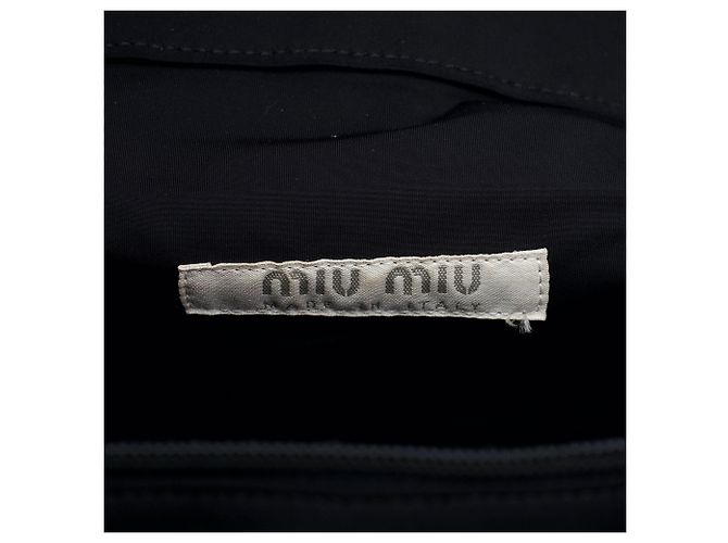 Miu Miu Borsa a tracolla tattica in neoprene nero - vista 12